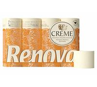 RENOVA Papel Higiénico 4 Capas Crema Perfumado, 12 Rollos, Ultrasuave