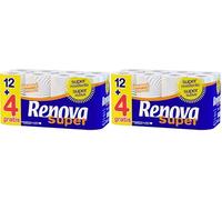 Renova Papel Higiénico Blanco - 16 Unidades (Paquete de 2)