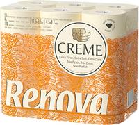 RENOVA Papel Higiénico Creme, 4 Capas, 18 Rollos, Color Crema