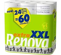 Renova Papel Higiénico Extra XXL | 24 Rollos equivalentes a 60 Rollos Estándar | Papel Blanco