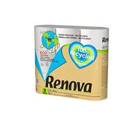 Renova Papel Higiénico Renova Recycled | 9 Rollos Reciclados & Envueltos en Papel | Sin Plásticos | Certificados FSC® y Ecolabel