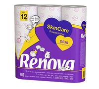 RENOVA Papel Higiénico Skin Care Plus Crema Perfumado 3 Capas 12 Rollos XXL