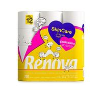 RENOVA Papel Higiénico Skin Care Purissimo, 3 Capas, 12 Rollos, Blanco Puro
