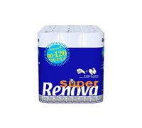 Renova Papel Higiénico Super Duplo | 60 Rollos Dobles equivalentes a 120 Rollos Estándar | Papel Blanco