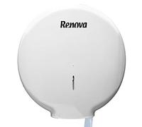 RENOVA Portarrollos Papel Higiénico Jumbo, ABS, Apertura Llave, Blanco