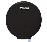 RENOVA Portarrollos Papel Higiénico Jumbo, ABS, Apertura Llave, Negro
