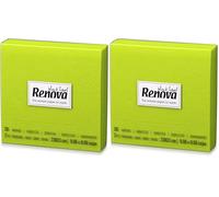 Renova Servilletas de papel Cocktail Verde - 30 servilletas (Paquete de 2)