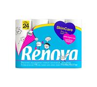 Renova SkinCare - Papel higiénico (3 capas, 24 rollos), color blanco