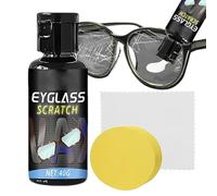 Renovador de arañazos para gafas, pulido portátil, kit de limpieza de 40 g con esponja y paño, para pantallas de teléfono, cámara, espejo, parabrisas, cristales automotrices y