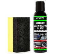 Renovador Plasticos Coche Negro,Fórmula Premium Impermeable, Aumenta el Brillo y Resistente a los UV para el Cuidado de Plásticos en el Exterior e Interior del Automóvil,Reparador Plasticos Coche