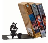 Renovatio - Sujetalibros de Metal Negro, Bonito, único, decoración Friki para el hogar, la Oficina y la habitación de los niños, de Alta Resistencia, Antideslizante, Minimalista, sujetalibros para