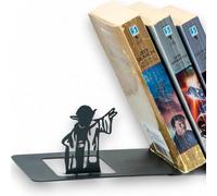 Renovatio - Sujetalibros de Metal Negro, Bonito, único, decoración Friki para el hogar, la Oficina y la habitación de los niños, de Alta Resistencia, Antideslizante, Minimalista, sujetalibros para