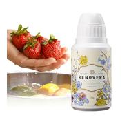 Renovera Lavado de frutas y verduras | 1 botella dura 1 año, lo suficientemente suave para alimentos para bebés, ingrediente único, elimina residuos, el calcio ayuda a mantener los productos frescos