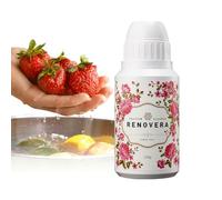 Renovera Lavado de frutas y verduras | 1 botella dura 1 año, lo suficientemente suave para alimentos para bebés, ingrediente único, elimina residuos, el calcio ayuda a mantener los productos frescos