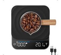 RENPHO Báscula Café Espresso, Temporizador, Capacidad 3kg, Precisión 0,1g | Balanza para Espresso con Indicador de Caudal, Bascula Cocina Digital para Café de Filtro, Regalo para Amantes, Calibarista