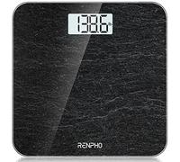 RENPHO Báscula de baño con sensores de alta precisión, báscula digital para personas con tecnología step-on, báscula de peso de cristal de seguridad, mármol