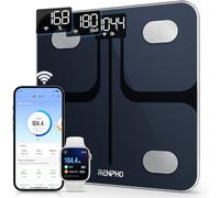 RENPHO Bascula de Baño Wi-Fi, Alta Precisión Bascula Grasa Corporal y Muscular, Bascula Inteligente con App, 13 mediciones Análisis de composición corporal y monitor de salud
