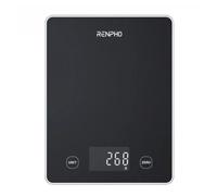 Báscula de cocina Renpho Calibra 1L Bluetooth Vidrio templado LED Gris