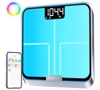 RENPHO Bascula Grasa Corporal Pantalla Color, Recargable, 13 Métricas | Báscula Inteligente con App, Colores RGB Personalizables, Interruptor Automático, Capacidad 180kg/ 400 lbs, Elis Chroma