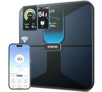 RENPHO Bascula Inteligente con App, 18 Métricas, Recargable, WiFi/Bluetooth | Peso Baño con Pantalla TFT Vibrante, Monitor de Composición Corporal, Seguimiento Fitness, Capacidad 180kg/ 400lbs, Elis Evo