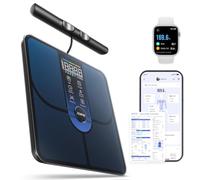 RENPHO Bascula Inteligente con Mango, 50+ Métricas, Fitness,Morphoscan Lite | Bascula Bioimpedancia de 8 Electrodos para IMC, Masa Muscular, Sincronización con App para Seguimiento de Condición Física