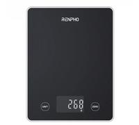 Báscula de cocina Renpho Calibra 1L Bluetooth Vidrio templado LED Gris
