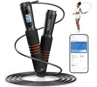 RENPHO Cuerda para Saltar, Fitness Skipping Rope con análisis de datos de la aplicación, Workout Jump Ropes para gimnasio en casa, cuerda para ejercicio para hombres, mujeres, niños, niñas