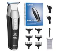 RENPHO Maquina de Cortar Pelo Hombre, Cortapelos Hombre con Cuchillas Afiladas, Pantalla LED Recortadora de Barba, Potente Motor con Velocidad Ajustable, Accesorios Versátiles