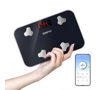 RENPHO Mini Bascula Grasa Corporal con App, Portátil para Viajes, 280x180mm | Bascula Pesos Fitness, Monitor de Composición Corporal, Capacidad 180kg/ 400 lbs, Soporte Múltiples Usuarios, Elis Go