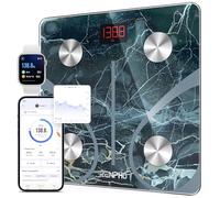 RENPHO Peso Baño Bluetooth, Peso, Grasa Corporal, IMC, Pilas Incluidas | Bascula Inteligente con Alta Precisión, Análisis Corporal, 13 Mediciónes, para Fitness, Unidades KG/LB, Uso Doméstico, Elis 1