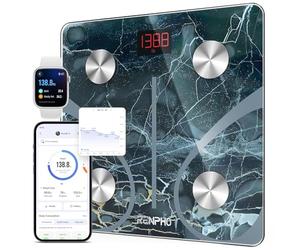 RENPHO Peso Baño Bluetooth, Peso, Grasa Corporal, IMC, Pilas Incluidas | Bascula Inteligente con Alta Precisión, Análisis Corporal, 13 Mediciónes, para Fitness, Unidades KG/LB, Uso Doméstico, Elis 1