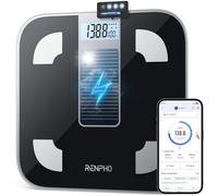 RENPHO Peso Baño Solar sin Pilas, Interruptor Automático, 13 Métricas
