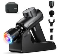 RENPHO Pistola de Masaje con Cabezal de Masaje de Calor y Frío y Soporte de Carga, Massage Gun de Percusión Muscular para Atletas, Regalos para Mujeres y Hombres, Active Thermacool Deluxe
