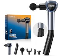 RENPHO Reach Massage Gun with Detachable Extendable Handle, Professional Massage Gun with LED Screen for Muscle Relaxation, Grey