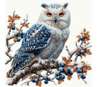 Renqidian Kit de Pintura de Diamantes 5D Búho DIY Adultos y Niños Diamantes Cristal Artes Bordado Decoración de La Pared Del Hogar 50x50 cm