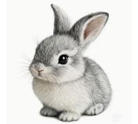 Renqidian Kit de Pintura de Diamantes 5D Conejos DIY Adultos y Niños Diamantes Cristal Artes Bordado Decoración de La Pared Del Hogar 50x50 cm