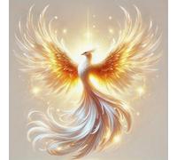 Renqidian Kit de Pintura de Diamantes 5D Fénix brillante DIY Adultos y Niños Diamantes Cristal Artes Bordado Decoración de La Pared Del Hogar 50x50 cm