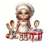 Renqidian Kit de Pintura de Diamantes 5D Niña con pan DIY Adultos y Niños Diamantes Cristal Artes Bordado Decoración de La Pared Del Hogar 50x50 cm