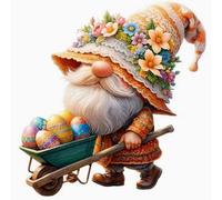 Renqidian Kit de Pintura de Diamantes 5D Papá Noel enano DIY Adultos y Niños Diamantes Cristal Artes Bordado Decoración de La Pared Del Hogar 50x50 cm