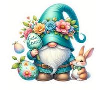 Renqidian Kit de Pintura de Diamantes 5D Papá Noel enano DIY Adultos y Niños Diamantes Cristal Artes Bordado Decoración de La Pared Del Hogar 50x50 cm