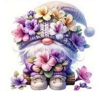 Renqidian Kit de Pintura de Diamantes 5D Papá Noel enano DIY Adultos y Niños Diamantes Cristal Artes Bordado Decoración de La Pared Del Hogar 50x50 cm