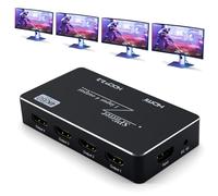 Rensaday Divisor HDMI 1x4 4K @ 60Hz con EDID Auto-Sync & HDCP 2.2, para PS5/Xbox - Señal estable, reproducción ininterrumpida en 4 monitores