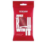 Renshaw Fondant Rubby Red 250g - Listo para Extender, Óptimo para Cubrir y Decorar Tartas, Cupcakes y Galletas - Rojo rubi - 250 g