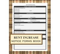 Rent Increase Notice Forms Book: Professional Landlord And Property Management Record Book | Easy-To-Use Rent Adjustment Notice Templates For Tenants ... Log | Annual Rent Increase Forms