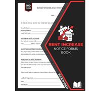 Rent Increase Notice Forms Book: Rent Increase Notice Letter for Landlord Use to Review Tenant Fees, and Tenancy Fee Increase Notification Form | 50 Forms