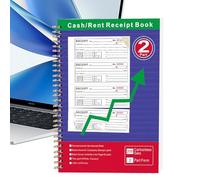 Rent Receipt Book | Spiral Bound Duplicate Carbonless, Payment Receipt Books 2 Part Carbonless For Business Office Record Landlord Invoice Deposit Order Sales Use, Handy Piece For Daily