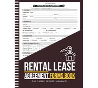 Rental Lease Agreement Forms Book: Record Lease Agreements, Tenant Information, Property Details, Rent Terms, Security Deposits & Signatures | Large Print 8.5" x 11" Inches, 110 pages