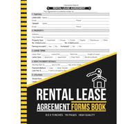 Rental Lease Agreement Forms Book: Residential Rental Agreement Forms for Property Management | Record Tenant Details, Lease Terms, Rent Payments, ... & Signatures | 8.5" x 11" Inches, 110 pages