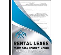 Rental Lease Forms Book Month to Month: Easy-to-Use Rental Contracts for Shared Housing | Residential Lease Agreement Between Tenant and Landlord for ... | Suitable for Month-to-Month or Yearly Use