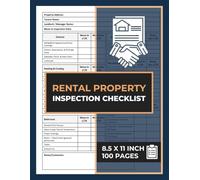 Rental Property Inspection Checklist: Apartment / House Inspection Forms for Landlord & Tenant | Home Maintenance Checklist Log Book | 100 Forms